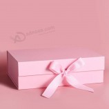 Custom Ribbon Cosmetic/Dress/Shoe/Toy Packaging Magnetic Folded Paper Cardboard Packing Gift Boxes