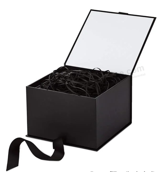 Large Gift Boxes 9.5X9.5X3.5 Inches, Black Gift Boxes, Groomsman Proposal Boxes with Magnetic Closure