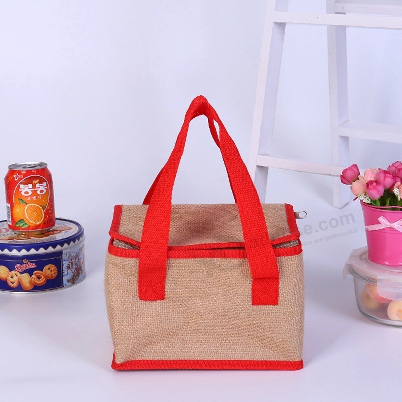 Eco Tote Lunch Jute Cooler Bag