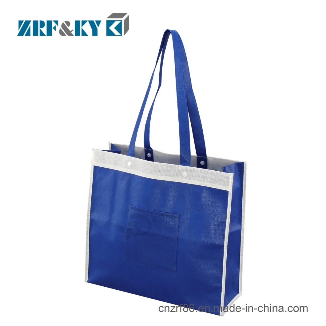 Custom Supermarket Promotional Recyclable Non Woven Fabric Shopping Carry Bags