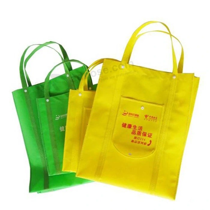 Custom Promotional Non Woven Bag with Shine Golden Sliver Lamination