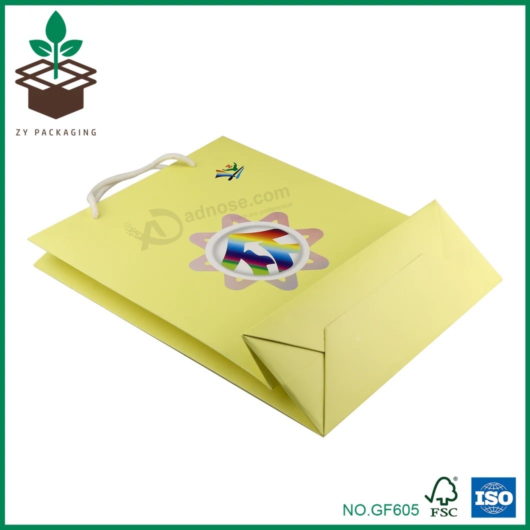 Custom Printed Folding Foldable Art Paper Gift Shopping Packaging Bag with Cotton Ropes for Gift