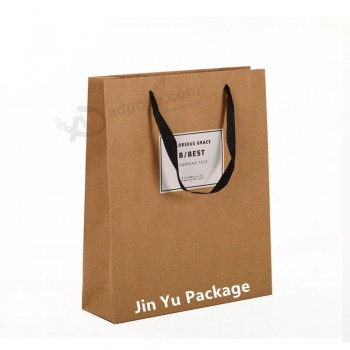 Factory Customized Kraft Recyclable Paper Gift Packaging Bag