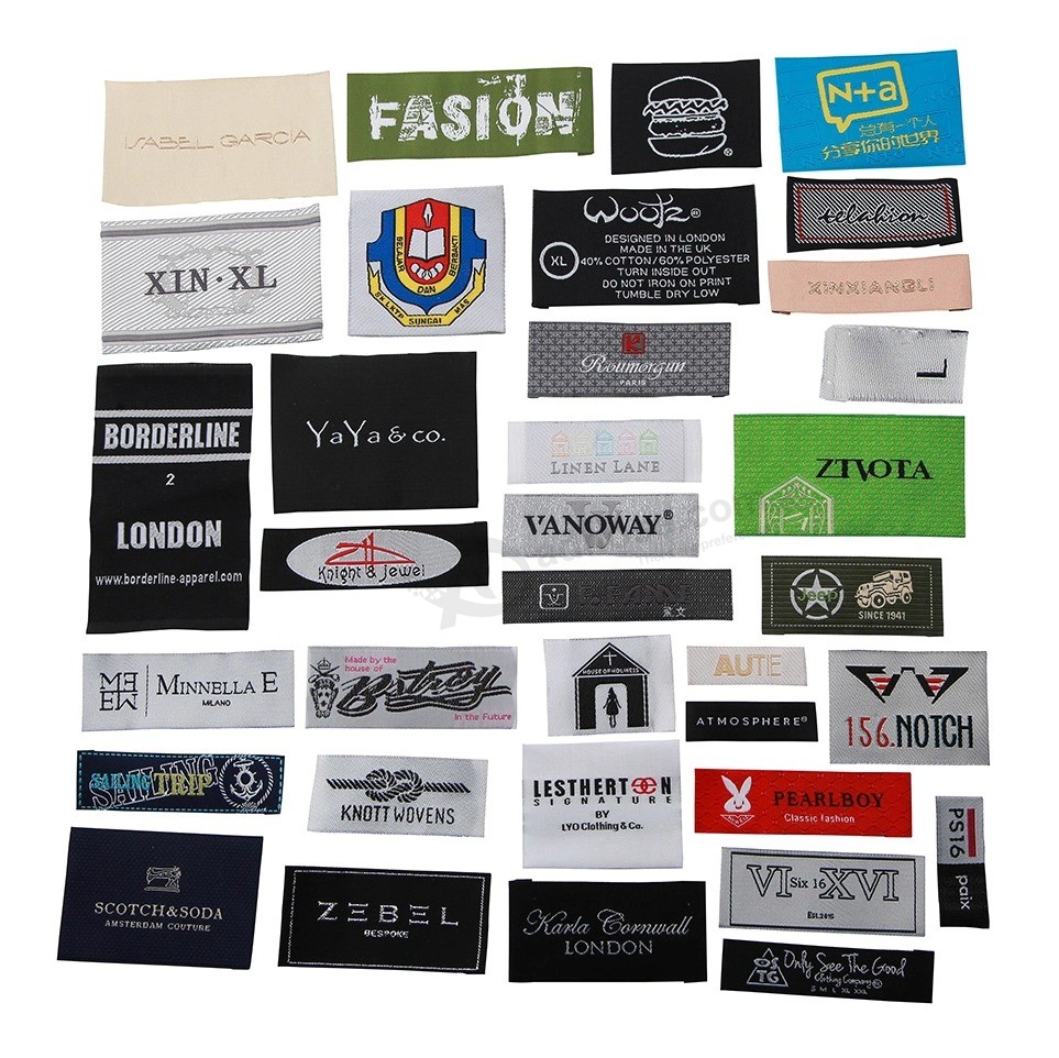 Wholesale Customized Clothes Labels Private Logo Woven Labels and Tags