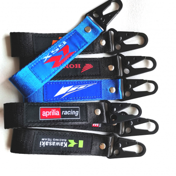 Newest Custom Lanyard Fabric Keychain Move Flight Airplane Embroidery Key Chain Crew Embroidered Key Tag For Car Motorcycle