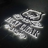 Customized crystal wall mounted chrome letters luminous backlit sign