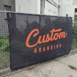 Custom design printing fence hanging Polyester Fabric polyester Mesh Banner