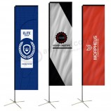 Giant 5m 7m telescopic pole water injection base rectangle square flag with high quality and any size