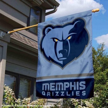 Custom Memphis Grizzlies Double Sided House Banner Flag