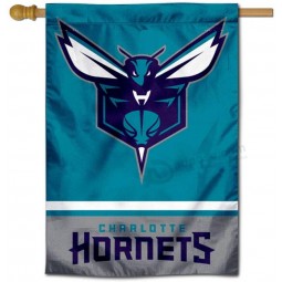 Custom high qulaity Charlotte Hornets Double Sided House Banner Flag