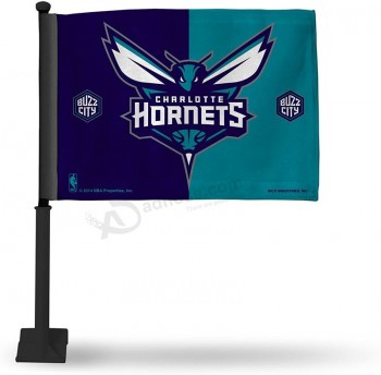 NBA Unisex Charlotte Hornets Car Flag Including Pole