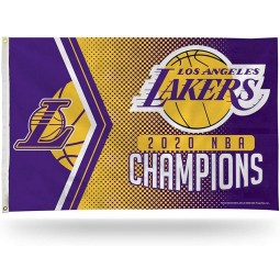 NBA Los Angeles Lakers 3-Foot by 5-Foot Single Sided Banner Flag with Grommets