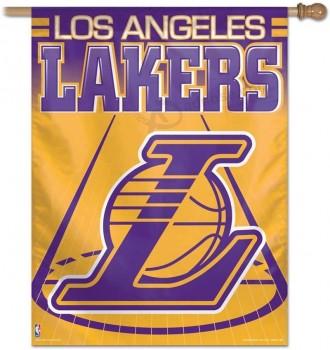 NBA Los Angeles Lakers 03475014 Vertical Flag, 28＂ x 40＂, Black
