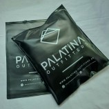 High Quality Custom Black PVC packaging Zip lock Bag ,Plastic clothing Packaging Zipper Bag