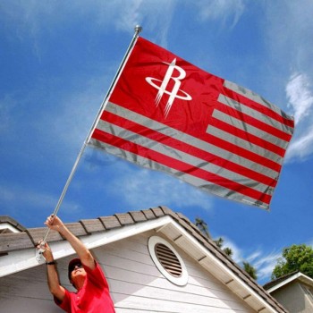 Houston Rockets Americana Stripes Nation 3x5 Flag
