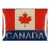Canada Square With Word Country Flag Lapel Pin Badge .Size : 3/4＂ x 1/2＂ Inches New