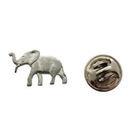 Elephant Mini Pin ~ Antiqued Pewter ~ Miniature Lapel Pin ~ Sarah's Treats & Treasures