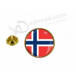 Pins Pin Badge Pin's Flag Norway Norwegian Round Roundel