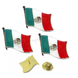 3 Pack Mexico Flag Lapel Pin Support Patriotic Enamel Badge Hat Tie Mexican Flag