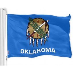 Oklahoma State Flag 3x5 ft Printed Brass Grommets 150D Quality Polyester Flag Indoor/Outdoor