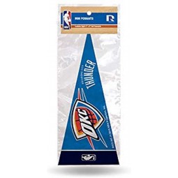 NBA Oklahoma City Thunder Flag 8-Piece 4-Inch by 9-Inch Classic Mini Pennant Décor Set