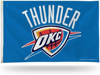 NBA 3-Foot by 5-Foot Single Sided Banner Flag Oklahoma City Thunder Flag with Grommets