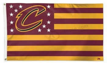 Cleveland Cavaliers WC Stripes Americana Premium 3x5 Flag Banner Basketball
