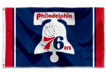Philadelphia 76ers Hardwood Vintage Retro Throwback Grommet Flag