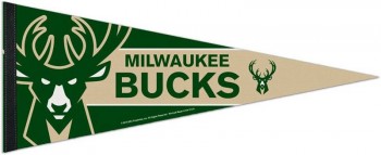 Factory wholesale NBA Milwaukee Bucks Premium Pennant, 12＂ X 30＂