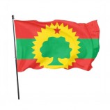 Custom Digital Printed 150x90cm 3x5ft Polyester Print Oromia National Banner Ethiopia Oromo Flag for Decor