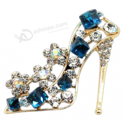 Shuiniba High Heels Shoes Shape Brooch Pin for Women Brides Created Brooch Size 4.2×3.9cm