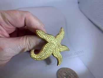 Starfish Large Vintage Gold Pin Brooch V-3450