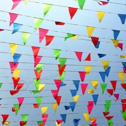 100 Feet Pennant Banner - 75 Multicolor Bunting Flags - Birthday Party Grand Opening Christmas Decorations