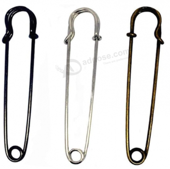 6 PCS 4 Inch Large Electroplating Alloy Bright Metal Safety Pins Scarves Buckle Shawl Clip Jewelry Brooch DIY Accessories for Clothing Locking Ornamen