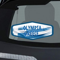 Olympia Greece Greek Greece Flag, CAR Magnet-Magnetic Bumper Sticker 3.5x8 or 4.5x10 inc, DesF9