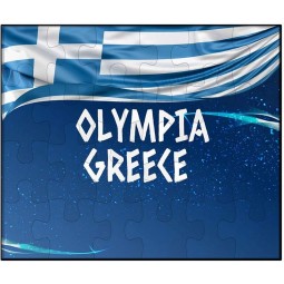 Olympia Greece Greek Greece Flag Jigsaw 252 Piece Puzzle, DesN57