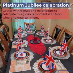 Union Jack Flags Hand Held Waving Platinum Jubilee Hand Flags Party 10-100