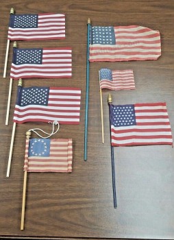 LOT OF AMERICAN HAND FLAGS 48, 49 & 50 STAR