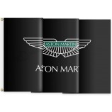 Aston Martin Car Flag 3 × 5 feet (90x150cm) with 2 brass washers, durable and colorfast. 8
