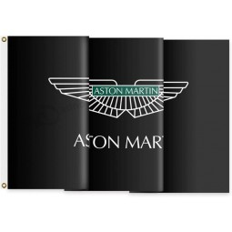 Aston Martin Car Flag 3 × 5 feet (90x150cm) with 2 brass washers, durable and colorfast. 8