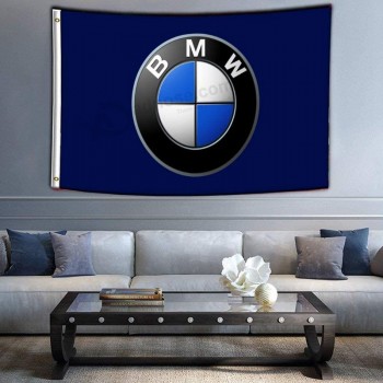 BMW Car Racing FLag (3x5ft, Vivid Color, 150D Poly) Banner Garage Shop Wall Decor Large Flag Man Cave
