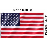 American US Flag 4x6 Outdoor Double Sided Made in USA- Heavy Duty United States Flag Banner with 2 Grommets