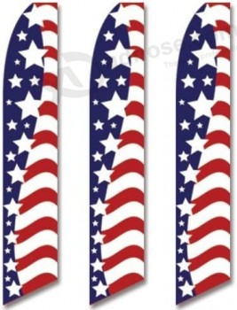 3 (Three) Pack Tall Swooper Flags USA America American Stars Stripes