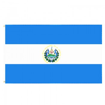El Salvador Flag Vivid Color and Fade Proof Canvas Header and Double Stitched Salvadoran National Flags Polyester with Brass