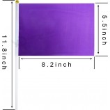 25 Pack Solid Purple Flag Small Mini Plain Purple DIY Flags On Stick,Party Decorations for Parades