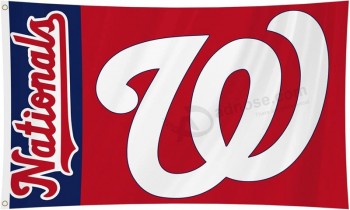 Nationals Flag Washington Team 3x5 Feet Banner with Two Metal Grommets for Garage Man Cave Wall Decoration Durable 150D PolyesterFlag