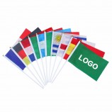Print Mini 14*21 Hand Waving Flag Portable Banner Small National Flag Decorate For World Cup election