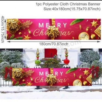 Merry Christmas Outdoor Banner Hanging Sign Home Xmas Decoration Door Ornaments