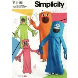 Simplicity R11151 Inflatable Tube People, Air Dancers Sz XS-XL PATTERN S9353