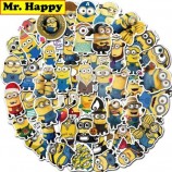 20/40/60 pcs Minions Cute Cartoon Stickers for Phone Laptop Motorcycle for Kids